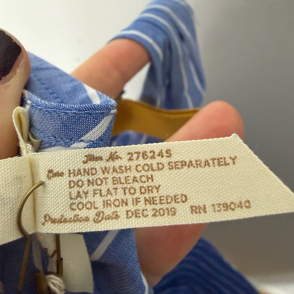 NEW Matilda Jane Sandy Seashell Beach Coverup Cotton Stripe Ribbon Bow Ties 100 - Picture 9 of 9